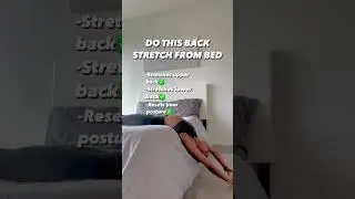 1 way to Stretch your Back from Bed #backpain #backpainrelief #yoga #stretch