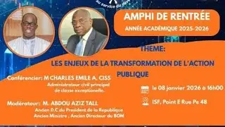 Les Enjeux de la Transformation de l'Action Public, par le DG Charles CISS et ministre Abd Aziz Tall