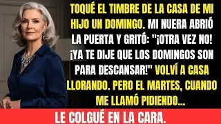 Mi nuera me gritó: ‘¡Otra vez no!’ cuando toqué el timbre. Días después pidió dinero… entonces yo