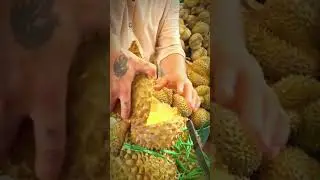 How to Peel Durian Like a Pro! 🥶🥭 So Easy & Satisfying | #Shorts