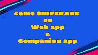 FIFA 20 - COME SNIPERARE SU Web App e Companion App ⭐⭐⭐