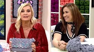 Alize Puffy Fine ile Clutch Çanta yapımı - Making Clutch Bag with Alize Puffy Fine