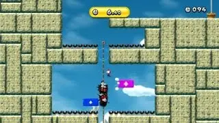 New Super Mario Bros. U - Desaf&iacute;os: &iexcl;Corona el Acantilado Fuzzy! - Escalada extrema (Wii U)