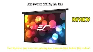 Review Elite Screens VMAX2, 110-inch 16:9, Wall Ceiling Electric Motorized Drop Down HD Projection