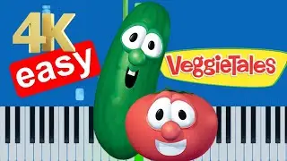 VeggieTales  - The Thankfulness Song (Slow Easy) Piano Tutorial 4K