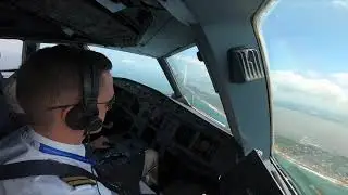 Landing into Colombo Bandaranaike International Airport. Airbus A320