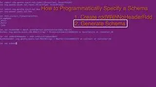 How to programmatically specify a schema?