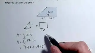 Finding an Area of a "Pool Cover" (Trapezoid)