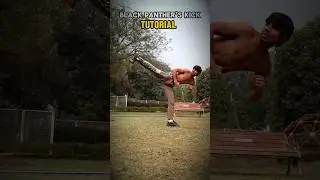 Black Panther's Kick☠️ #tutorial #taekwondo #karate #training #kick #tricks #fighting #speed #shorts