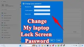 How to change laptop lock screen password