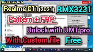 Realme C11 2021 Pattern Frp Unlock Umt Pro Tool 2025 RMX3231 SPD CPU | Google account custom loader