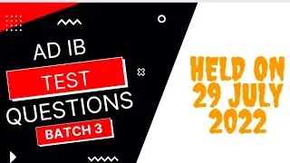 Assistant Director IB Batch 3