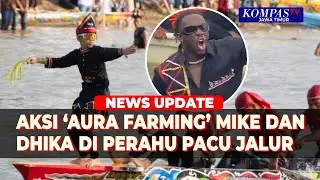 Kolaborasi Melly Mike & Dhika 'Aura Farming' Hibur Penonton Pacu Jalur di Riau