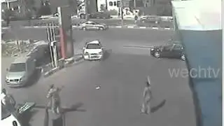 Car crashes into everything!