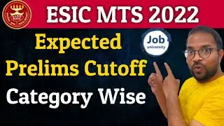 Esic MTS PRE CUTOFF CATEGORY WISE #esic #esicmtscutoff #esicmts