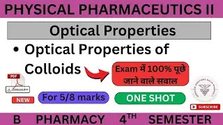 Optical Properties of Colloids | Tyndall Effect & Light Scattering |  Physical Pharmaceutics 2