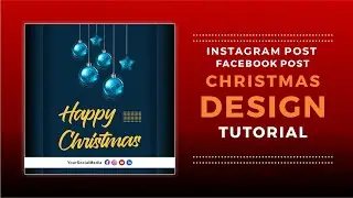 CorelDraw Christmas Post Design 2022 | CorelDraw x17 Social Media Post Design | GrafixStudio by NiK