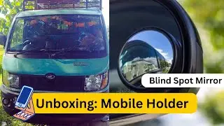 Received Mahindra Supro Mini Truck Accessories from Amazon | Mobile Holder, Blind Spot Mirror