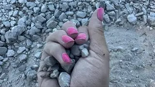 ASMR Outside! Concrete scratching, pebbles, & more! (ft. dirty hands and glue covered nails 😵&zwj;💫)
