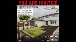83 Cedar Way, Milpitas, CA 95035  - 🗓️ OPEN HOUSE⠀