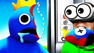 Comiendo RAINBOW FRIENDS En ASCENSOR VR