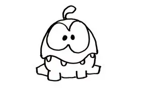 How To Draw Cut the Rope Om Nom 10