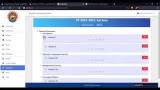 Faculty Evaluation System using PHP CodeIgniter Demo