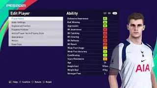 MICKY VAN DE VEN /SEASON-25/26 -PES 2021 -BASE COPY [ R. ZOBNIN - RUSSIA - CMF -COPY PLAYER ]