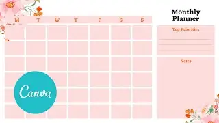 How to Create a Monthly Planner in Canva | Canva Tutorial