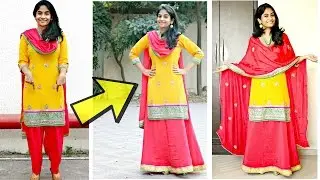 Convert Salwar to a Lehenga Skirt: Make your own Lehenga Suit