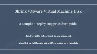 Shrink Vmware Virtual Machine Disk