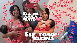 LEVAMOS O LÉO PRA TOMAR VACINA DE 3 MESES/ MINHA AMIGA FOI COMIGO / VLOG