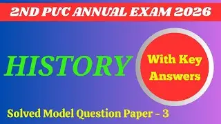 💥 2nd PUC HISTORY SOLVED MODEL QUESTION PAPER 3 || 2025-26 #puc #viral #history
