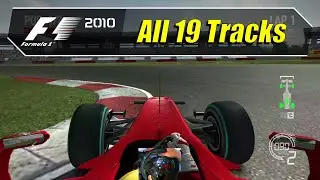 F1 2010 (PS3) - Driving All 19 Tracks - Wheelcam - My First PS3 Game Ever (1080@60)