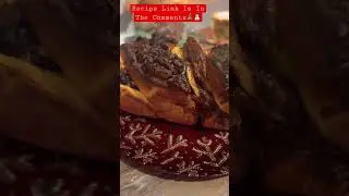 How To Make Nutella Stuffed Babka | Christmas Recipe Tutorial🎄 #shorts #shortsfeed #viral #reels