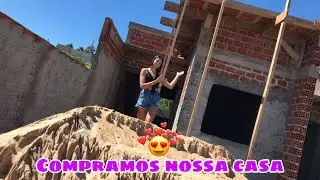 COMPRAMOS NOSSA CASA PR&Oacute;PRIA + TOUR PELA OBRA 😍🙏🏻 #casapropria