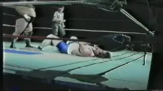 Rusty Adcock's WCWF Wrestling - BRASS KNUCKS MATCH - Bull Man Downs -vs- Dixon, February 1996, Texas