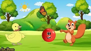 The Red Bouncing Ball | The Amazing Adventure of the Red Bouncing Ball | Kids Fun Rhymes