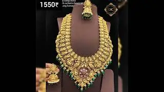 Heavy bridal set with price, matte jewellery, one gram gold jewellery, imitation jewellery,