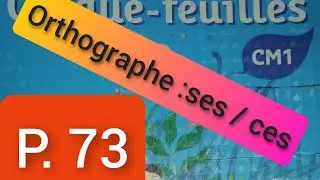 Croque-feuille CM1 Orthographe / ne pas confondre ses et ces / exercices P. 73 cahier d'exercices