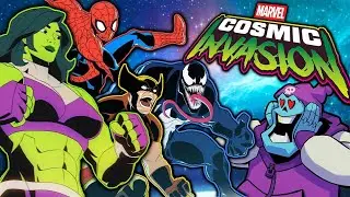 Marvel Cosmic Invasion,  Arcade, Hard,  2x enemy health, faster enemies, 4x enemy count, day 2