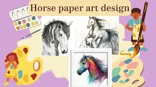 Forest horse  modern paper art generation| Few tricks for immidiate art designing