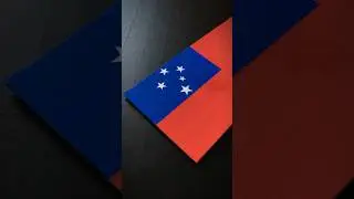 SAMOA 🇼🇸 Flag Drawing #flags #samoa #oceania #posca