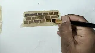 #watercolourtechniques#Technique -6#how to create textures in watercolour#how to create wall# Part 1