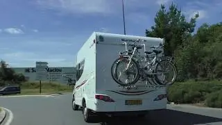 Driving On Rue Saint Pierre & Avenue Pierre Marzin, 22300 Lannion, Brittany, France 16th August 2017