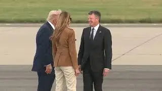 RAW VIDEO: Donald Trump leaves UK after state visit, meeting King Charles and PM Starmer