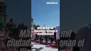Retumba el Himno Nacional al concluir concentraci&oacute;n en defensa del INE