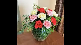 DIY FLOWER ARRANGEMENT IDEA/CENTERPIECE/HOME DECOR/2021