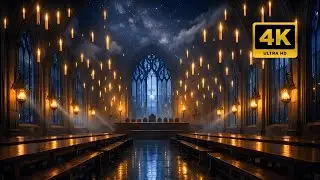 Great Hall Ambience | Floating Candles & Soft Piano for Study
