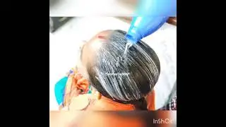 oily and creamy hair just wow #babita #bun #shorts #heavyoiling #oil #hairplay #hair #parachute #yt
